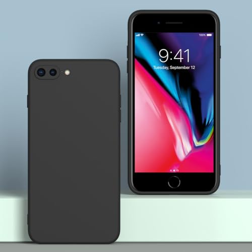Image of for iPhone 8 Plus Case Black, Scratch Resistant with Soft Touch, Slim Thin Phone Cover for iPhone 7 Plus 5.5 inch