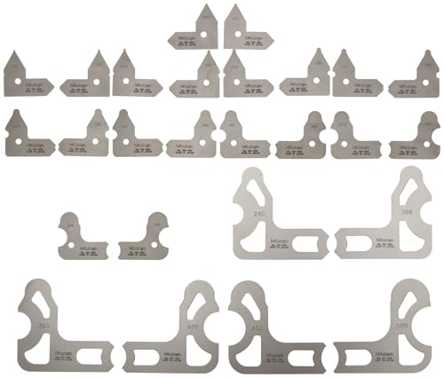Mitutoyo 184-901 Radius Gage Set, 0.3-1.5 mm