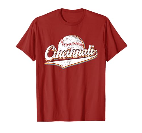 Cincinnati Graphic Baseball Lover Player Funny Women Men T-Shirt