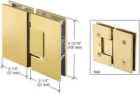 CRL Vienna 580 Series Brass Glass-to-Glass Hinge with Internal 5 Degree Pin