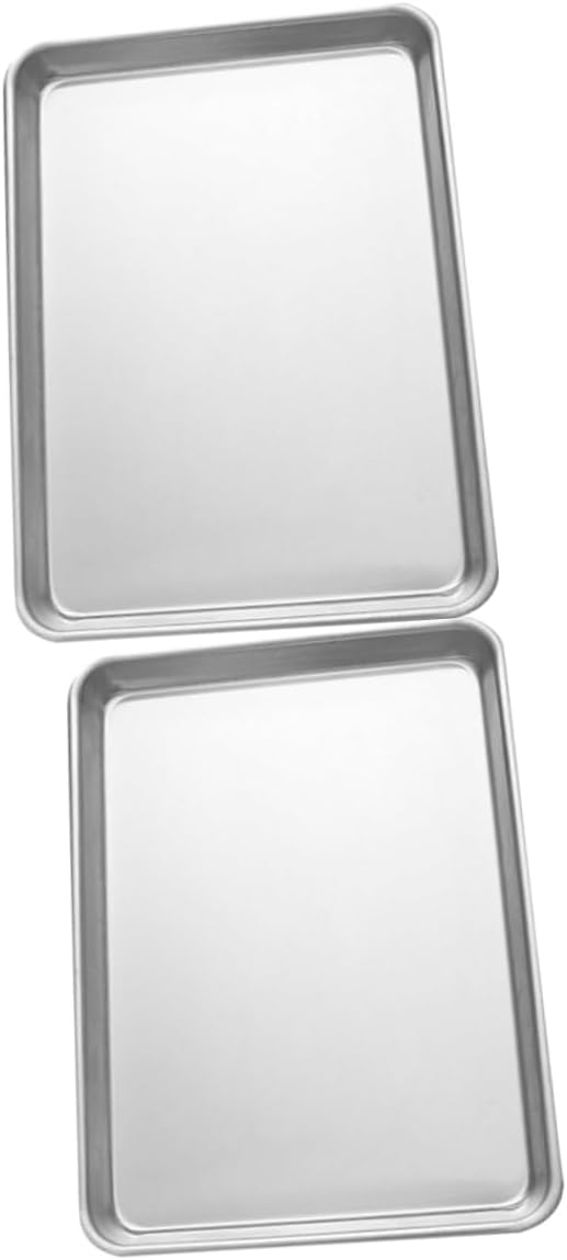 2pcs Baking Pan Nonstick Toast Cake and Cookie Baking Tray Aluminum Alloy for for Home and Restaurant Use
