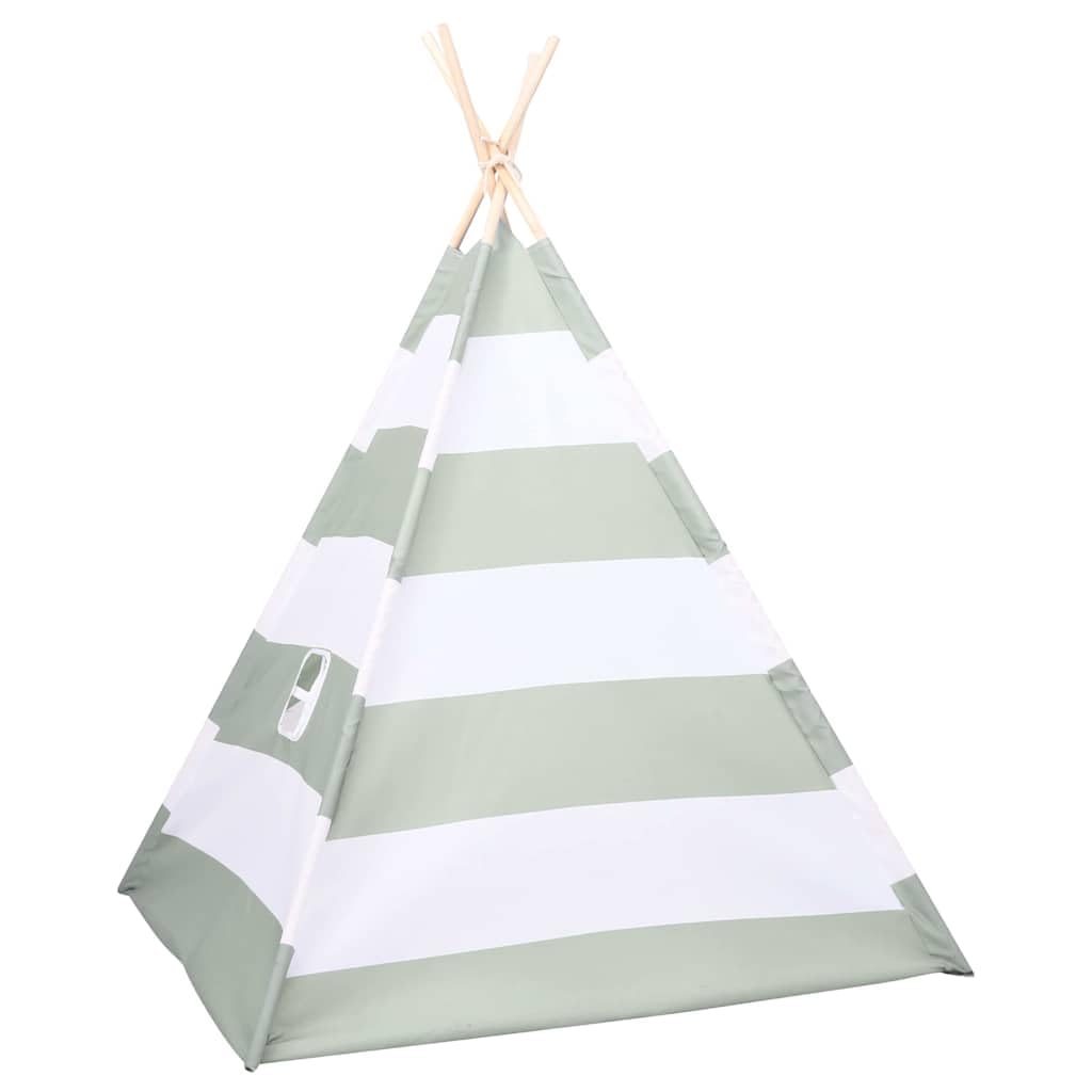 Mangloder Kindertent Grau Weiß 120 x 120 x 150 cm Massivholz Kiefer Faltbares Spielzelt für Kinderzimmer Garten Outdoor mit Tragetasche, stabiles Kinderversteck, ideal für Rollenspiele