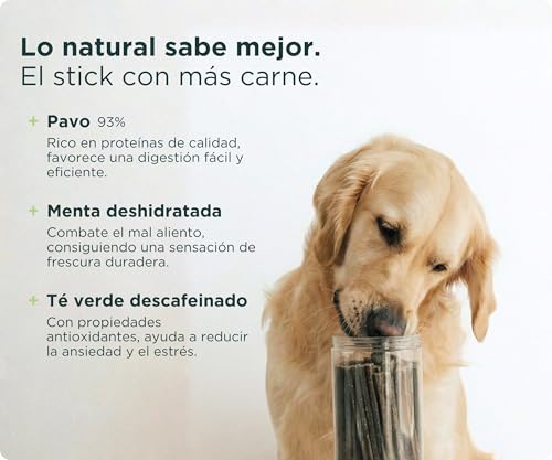 Miniatura 5 de Wolf Belly - Stick Dental Perro Natural 28 Uds 93 Pavo Y Menta Sin Cereales Higiene Dental Aliento Fresco Textura Resistente Delicioso Sabor Carne Rico En Proteínas - Producido En Europa