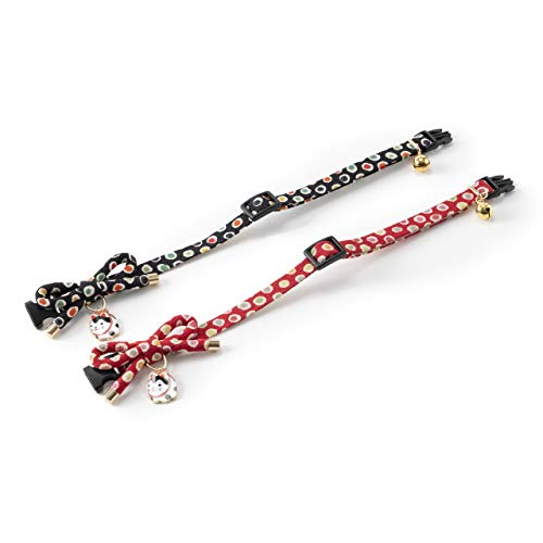 Necoichi Zen Hariko Charm Cat Collar (Red)