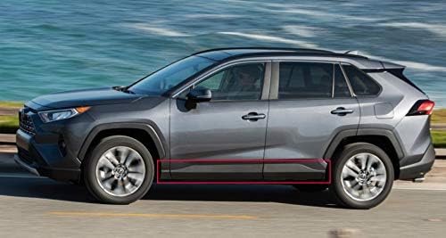 Miniatura 2 de /ABS estilo fibra de carbono para puerta de automóvil, moldura lateral, protector de umbral compatible con Toyota RAV4 RAV-4 2019-2020-2021-2022-2023