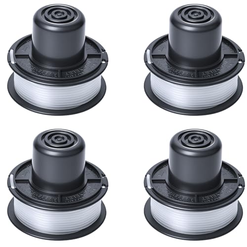Poweka Grass Strimmer Spool and Line Compatible with Black+Decker Replace GL250, GL310, GL360 Spools String Trimmers Tool (Pack of 4)