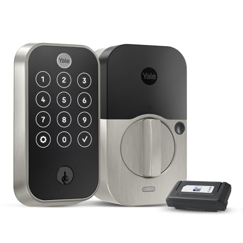 Yale Assure Lock 2 Touch Deadbolt, Satin Nickel Smart Entry Door Lock with Z-Wave (ZW3) Connected Touch Keypad and Fingerprint Scanner, YRD420-F-ZW3-619 by Yale - Used condition - US$154.69