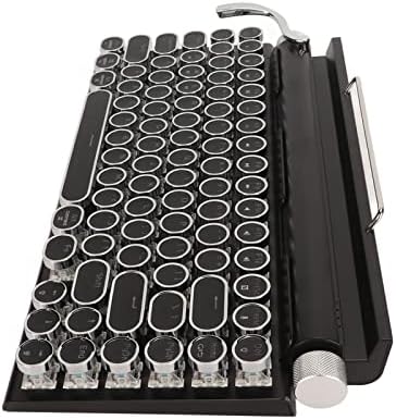 Miniatura 6 de Teclado de máquina de escribir retro, teclado mecánico RGB Retro Bluetooth para PC portátil, teclado de máquina de escribir inalámbrico, conexión de