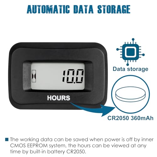 image for 2 pieces Runleader Digital Hours Counter,AC/DC 5V to 277V for Garden T