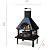 UniFlame WAF1013C Firehouse with Chimney, Black
