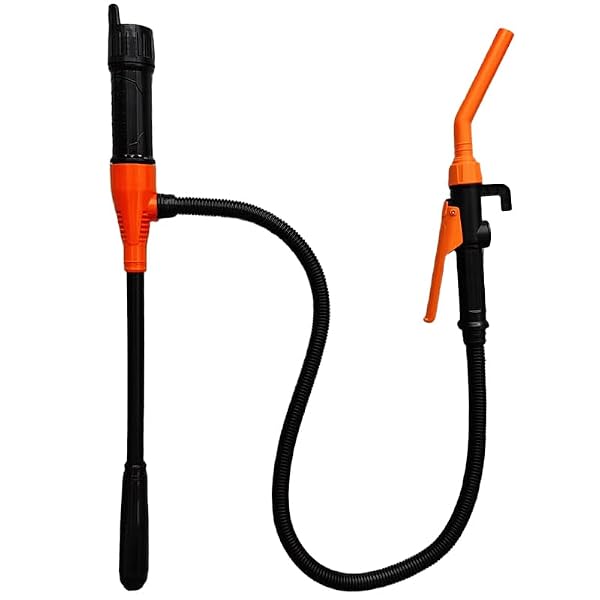 Portable Battery-Powered Transfer Pump - Automatic Siphon Pump for Gasoline, Diesel, Fuel Oil & Water, Heavy Duty Multi-Fuel Pump for Garage, Workshop, Home Use (Orange) by trsfuole - Image 2