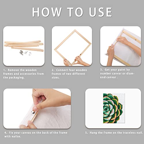 Caydo 2 Pack Canvas Stretcher Bars, 9.8 X 13.8 Inch Wooden Removable Canvas Frame For Oil Paintings, Prints, Paint By Numbers & Poster #TOP4