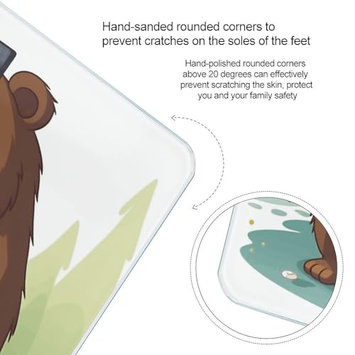 Báscula Digital de Baño Bear Eats Honey 400 lb vidrio templado miniatura 4