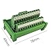 Power Distribution Terminal Block With 2 Inputs And 12 Outputs For DIN Rail Installation Supporting Industrial Power Management Needs