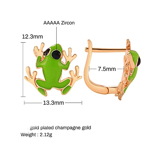 Frog Earrings For Women Girls Cute Frog Hoop Huggie Earrings Minimalist Small Frog Hoop Earrings Animals Earring Jewelry Birthday Gifts (Silver) #TOP3