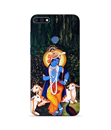 Image of Silence Printed The Lord of Krishna is with The Cow Designer Back Case Cover for Huawei Honor 7X