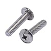 1/4"-20 X 2 Stainless Phillips Truss Head Machine Screw, 25pc, Coarse Thread, 18-8 304 Stainless Steel, by Bolt Dropper, Eyeglass Screws