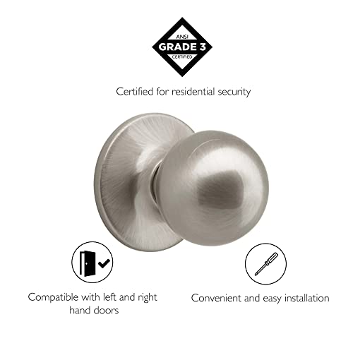 Design House 781856 Ball Knob, Dummy/Decorative, Satin Nickel #TOP1