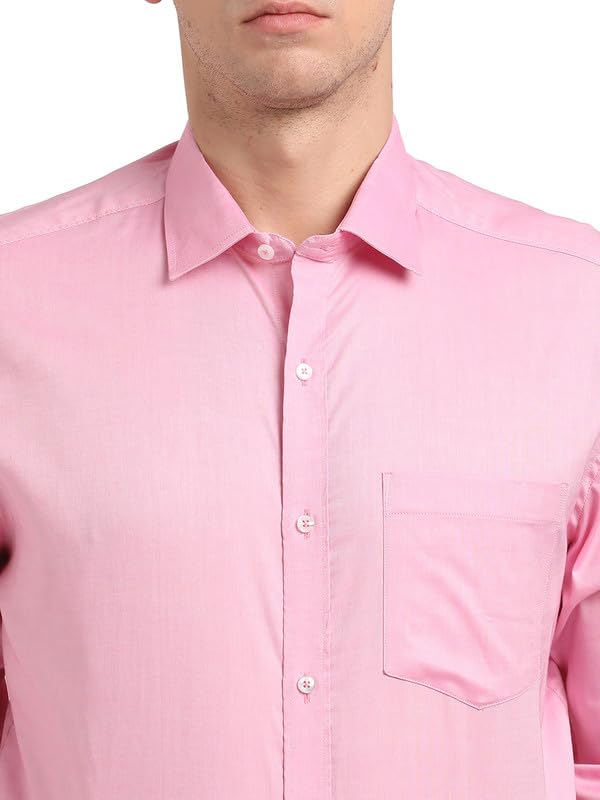 Image of Turtle Men 100% Cotton Slim Fit Lemon Solid Formal Shirt