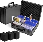 Top Loader Case, Trading Card Storage Box with Key Lock for Sports Cards, Trading Cards, Hard Case Holds 600+ Top Loaders or 130+ 35pt One Touch