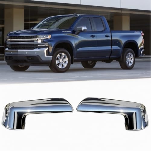 Abagael Mirror Cover Caps Compatible with GMC 2019-2025 Chevy Silverado 1500 and GMC Sierra 1500 Accessories (Chrome) by ABAGAEL - Used condition - US$28.19