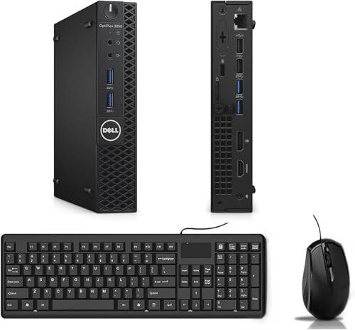 Dell Optiplex 3050 Mini Desktop Computer, Intel Core i5-6500, 8GB RAM, 256GB SSD, WiFi, Bluetooth, US QWERTY Tastatur, Windows 11 Pro (Renewed)