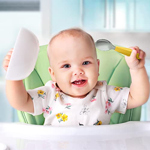 Hippywell Toddler Utensils, Toddler Forks And Spoons Set, Kids Silverware Set With Silicone Anti-Choke Handle, Self-Feeding Toddler Utensils, Children Safe Flatware, Green/Yellow/Red #TOP6