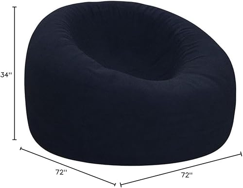 Miniatura 27 de Chill Sack - Puff Puff gigante de espuma viscoelástica de 6 pies. Sofá grande con funda de microfibra suave, color carbón. Microgamuza - Carbón