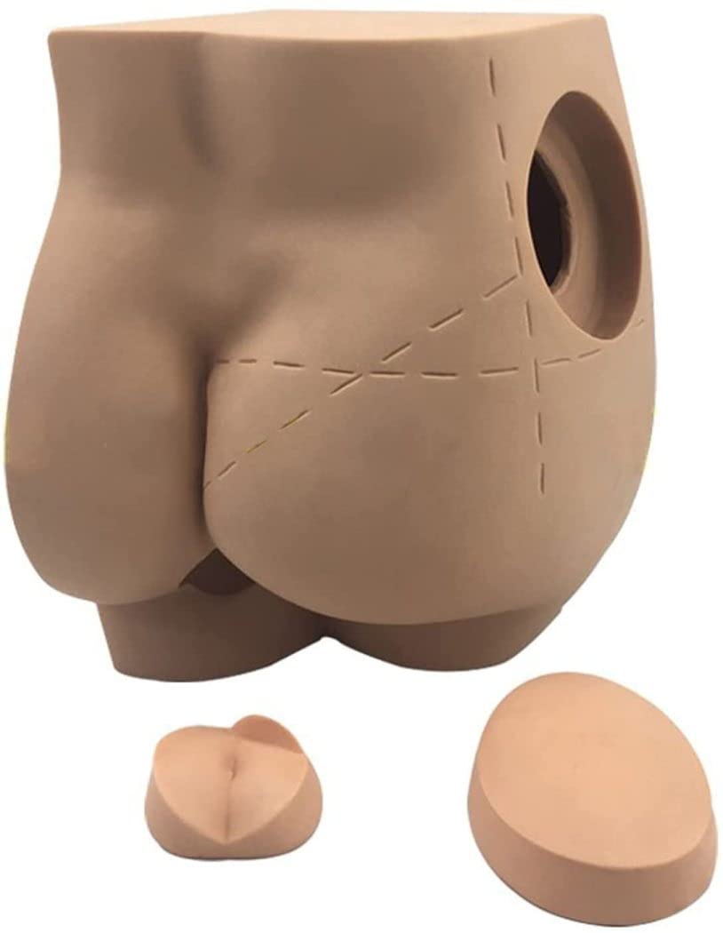 Skeleton Model Manikin Anatomical, Hip Injection Training Model Buttock Muscle Injection Practice Simulator for Medical Teaching Model