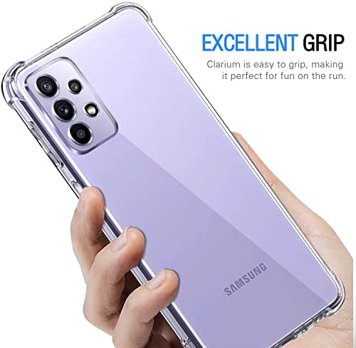 ivoler Case for Samsung Galaxy A52 5G / Galaxy A52s 5G/4G +3 Pack Tempered Glass Screen Protector, Clear Slim Soft TPU Shockproof Anti-Scratch Cover Phone with Reinforced Corner Bumpers