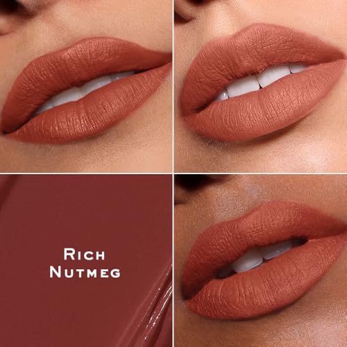 Image of Kiro Velvet Souffle Soft Matte Liquid Lipstick - Rich Nutmeg, 5ml | Hydrating, Weightless Mousse Texture | High-Pigment, Long-Lasting Matte Finish