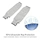 CYSFETENA 45 cm/17.71in Schutzhülle für Arme,Gray Hppe Material Schnittfeste Handschuhe,Schnittschutz Arm mit Daumenloch für Gartenarbeit Bauarbeiter Outdoor Aktivitäten Sportler
