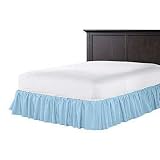 US Comfort Zone Dust Ruffle Bed Skirt Queen Size 15 Inch Drop Luxurious 850 Thread Count 100% Egypti