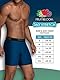 Fruit of the Loom Herren 4-Way Stretch Boxer Briefs | Lightweight & Moisture Wicking Underwear | Long, Regular Leg & Trunk Retroshorts, Langes Bein, 6er-Pack, Small