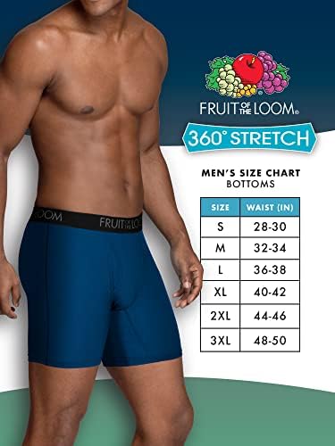 Fruit of the Loom Men's Micro Stretch Boxer Briefs, Designed to Move with You, Lightweight & Moisture Wicking, Trunk - 6 Pack - Assorted Colors, Medium - image 4