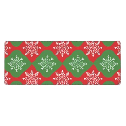 Tapis de souris de jeu grand format 80x30 cm flocon de neige pour le bureau