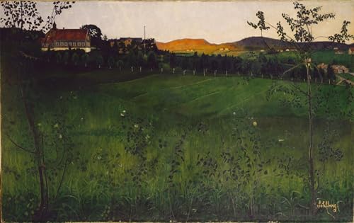 Cuadro Pintura al óleo Campo maduro de Sohlberg, arte clásico 60x90cm