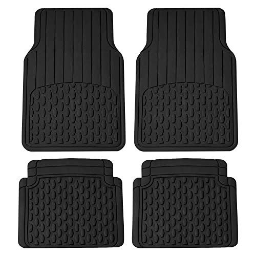 Fh Group Automotive Floor Mats - Heavy-Duty Rubber Floor Mats For Cars, Universal Fit Full Set, Climaproof Floor Mats, Trimmable Floor Mats For Most Sedan, Suv, Truck Floor Mats Black #TOP13