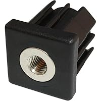 10 x Gewindestopfen Einsteckbuchse quadratisch M12 für Vierkantrohr 40 x 40 x 2,0 mm