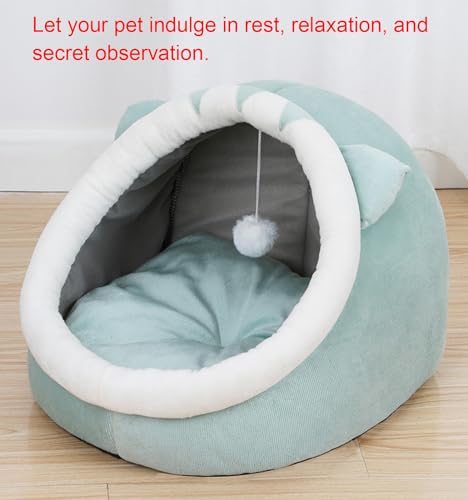 SilteD SilteD Cama de pelúcia aconchegante para gatos, formato de lanterna, removível, lavável, ninh