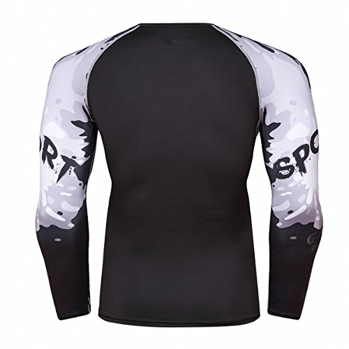 Men's Soft Slim Long Sleeve Dry-Fit Compression Gym Trainning Shirt3