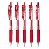 ゼブラ ジェルボールペン サラサクリップ 1.0mm 赤 5本セット P-JJE15-R5-AZ