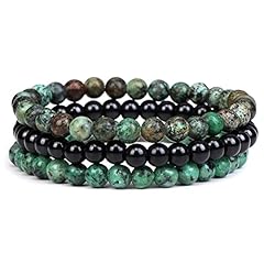 African Turquoise+Black Onyx+Green White Jade