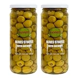Sanniti Olives stuffed with Anchovies, 15.9 oz (Pack of 2)