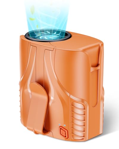 Image of Portable Personal Waist Fan& Neck Fan, 14000RPM Brushless Motor, 40H Runtime Rechargeable, 6-Speed Quiet Operation, Clip-On Personal Body Cooling for Camping /Worksites /Outdoor