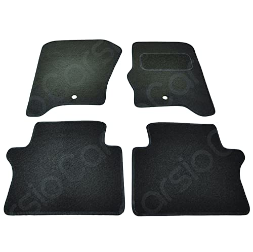 Image of Range Rover Sport 2008 to 2013 4 Piece Set Car Mats UK-Made Tailored Fit Carpet Floor Mats Full Coverage Compatible Accessory Black Trim
