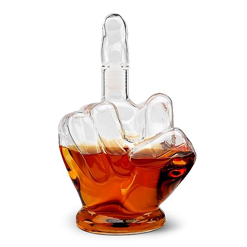 Connoisseur Creations The Finger Glass Spirit Decanter - Caraffa da 1 litro con tappo