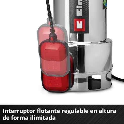 Miniatura 8 de Einhell Bomba De Aguas Sucias Gc-Dp 7035 N Eco Plus 700 W, Caudal De 19.000 L H, Altura De Bombeo Máx. De 8 M, Tecnología Eco Plus, Partículas De Suciedad De Hasta 35 Mm, Interruptor De Flotador