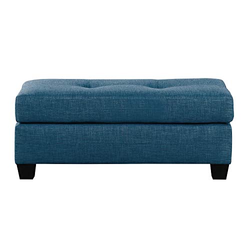Lexicon Kennedy Tufted Fabric Ottoman, 47.5" W, Blue #TOP1
