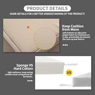 Rattaner Patio Sectional 6 Pieces All-Weather Wicker Patio Furniture Set Outdoor Sectional with Glass Table Non-Slip Cushions and Waterproof Cover, Khaki